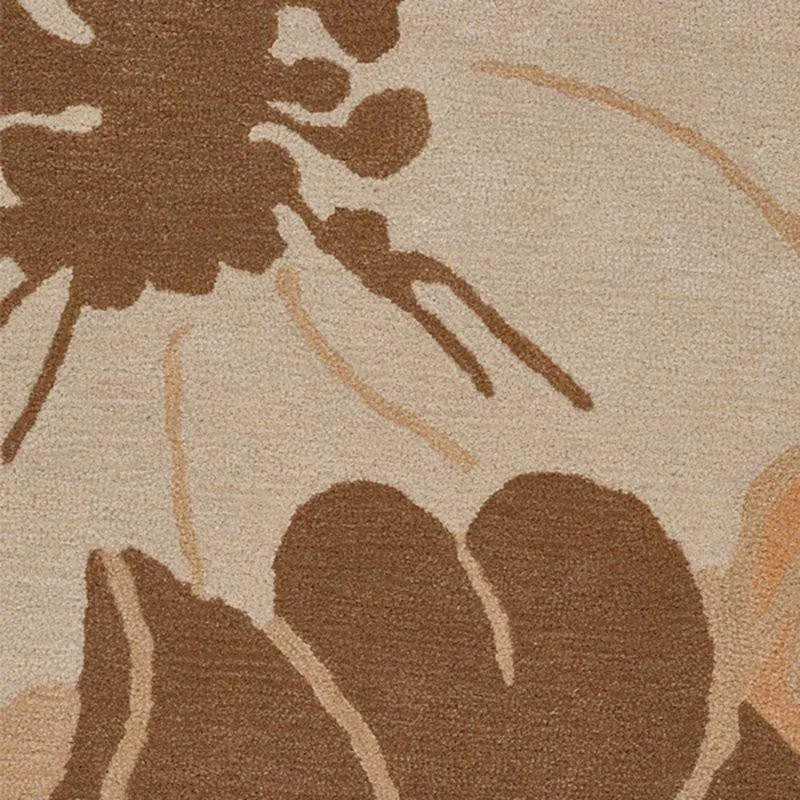 Anrion Hand Tufted Floral Wool & Nylon Carpet - Peach media 4