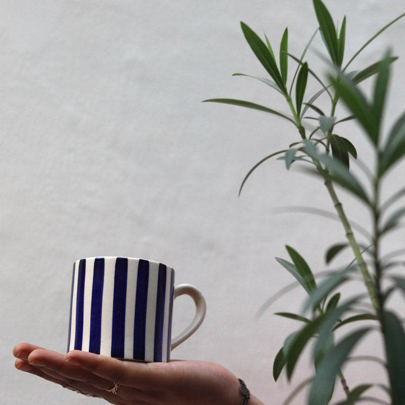 Just Ceramic Tea Cup (150 mL Each) - Set of Two - 150 ML