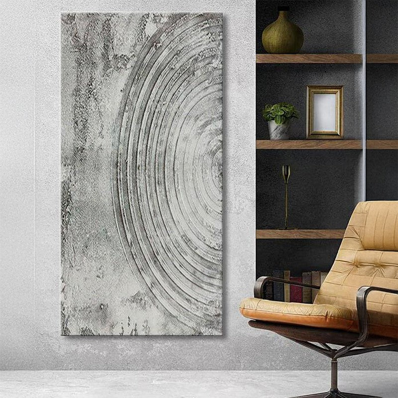 Black and White Circular Wall Painting