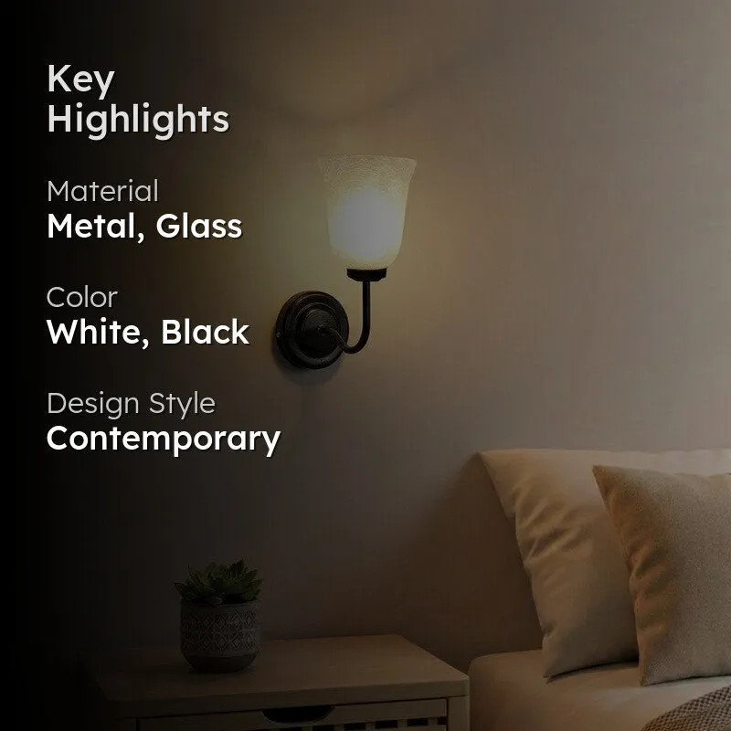 Crystal Bloom Matte Glass Wall Lamp media 2