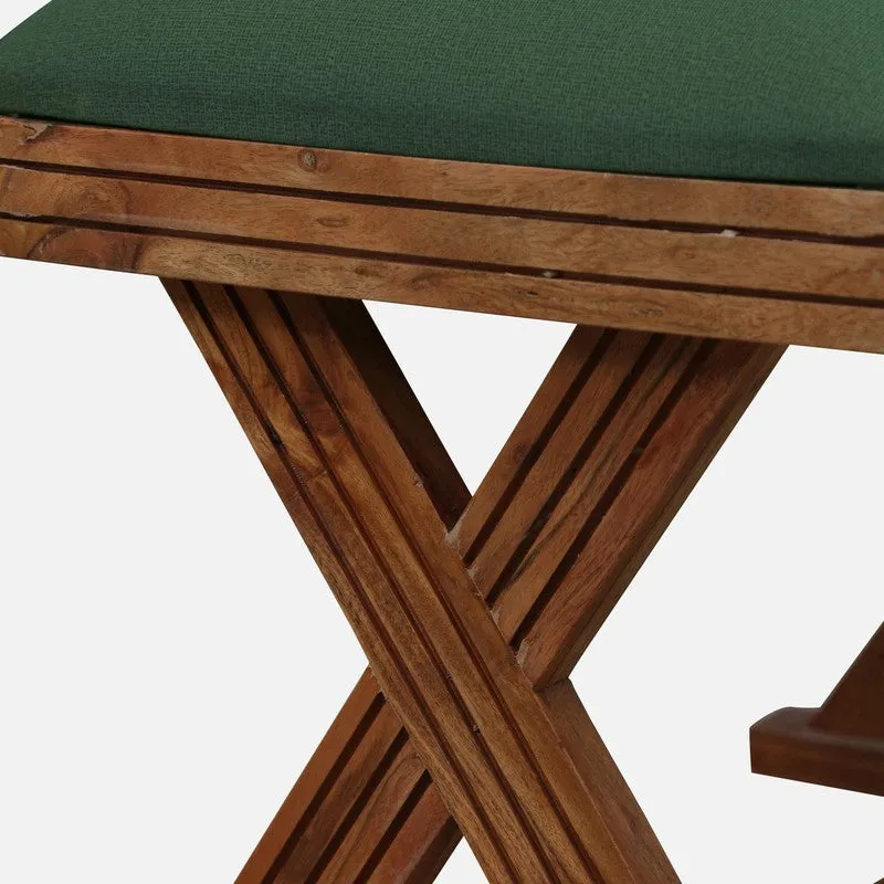 Space-Smart Sheesham Wood Ottomans & Pouffe - Green media 7