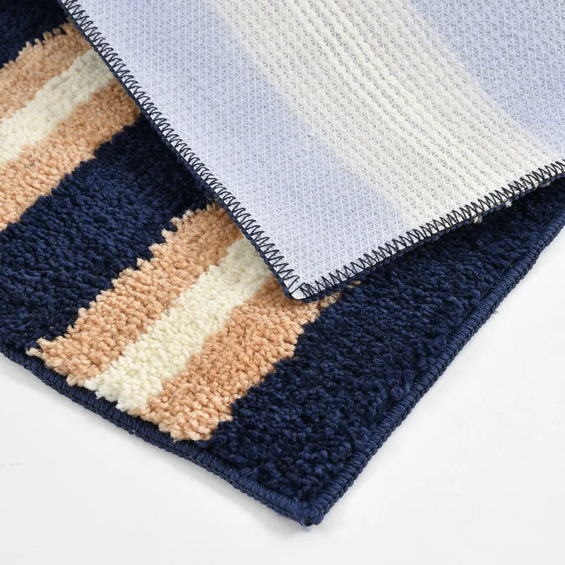 Striata Micro Fiber Runner Rug - Black & Beige media 6