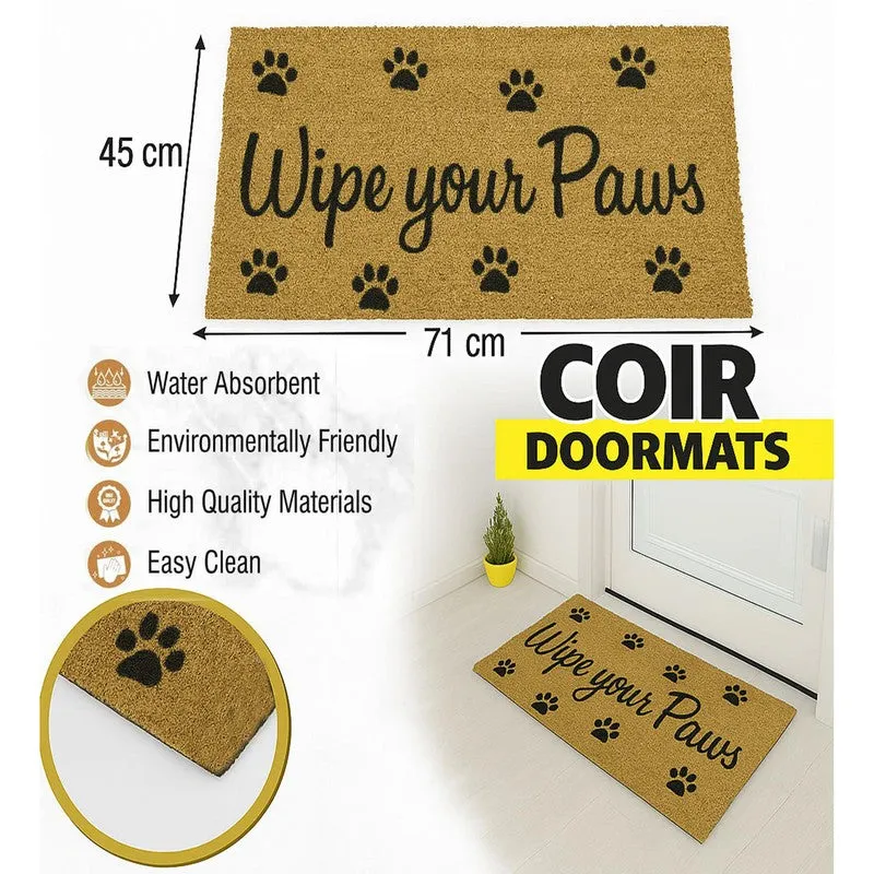 Wipe Your Paws Coir Door Mats - Brown media 10