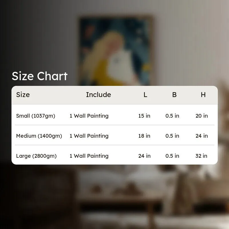Moonlit Cuddle Canvas Wall Painting - Brown Frame media 9