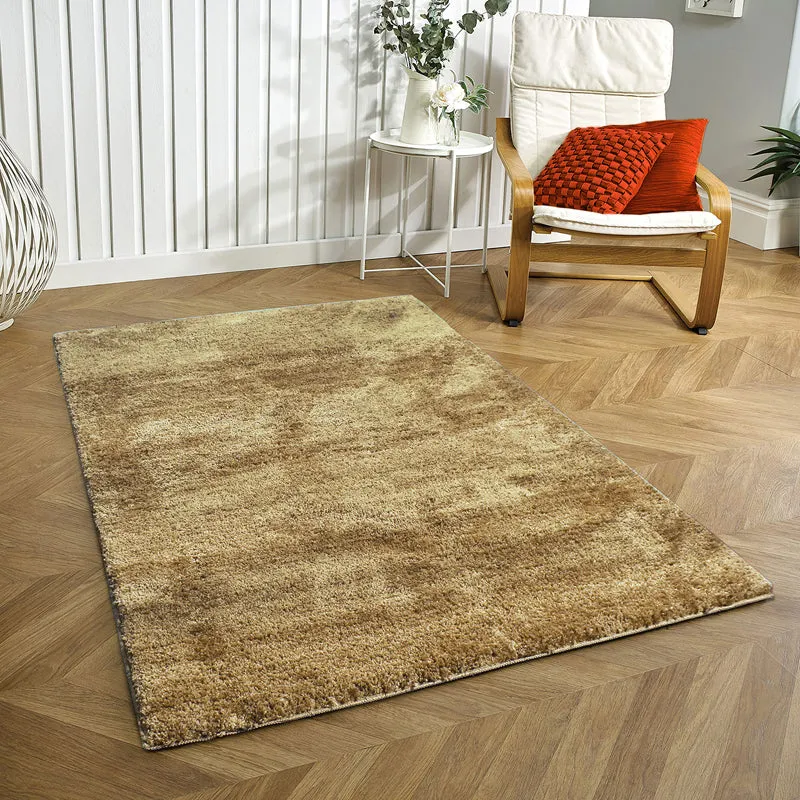 Nuo Luxe Micro Fiber Area Rug - Dull Gold media 1