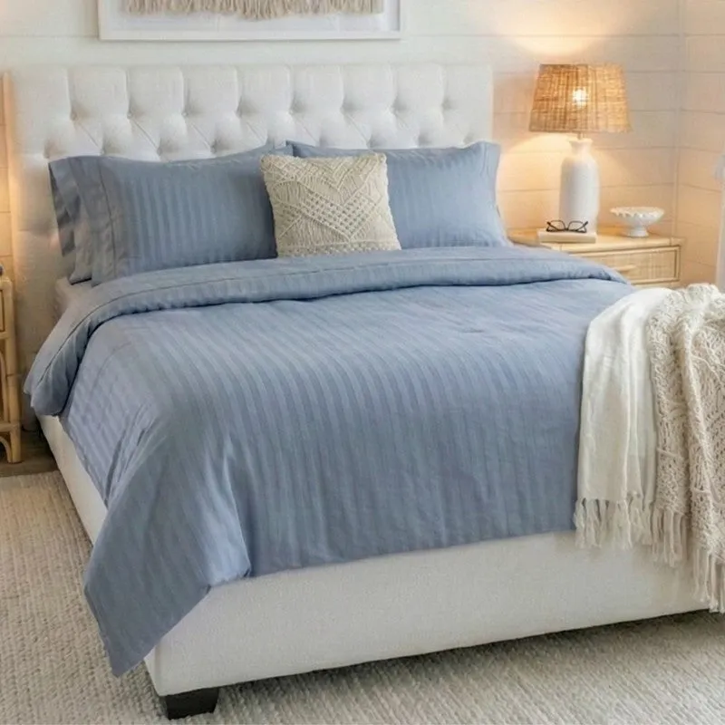 Sassy Blue Cotton Bedsheet - 210 TC media 1