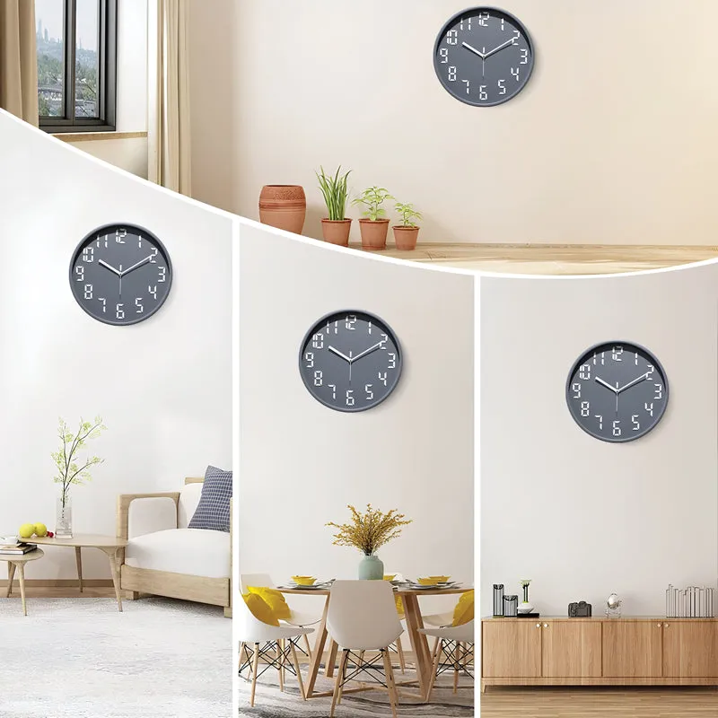 Centura Analog Wall Clock - White & Grey - 7