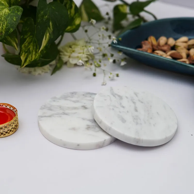 Bruna Round Marble Coaster - Set Of Two media 3