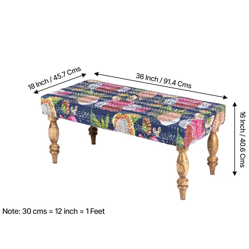 Drexo Sheesham Wooden Bench - Multicolor media 11