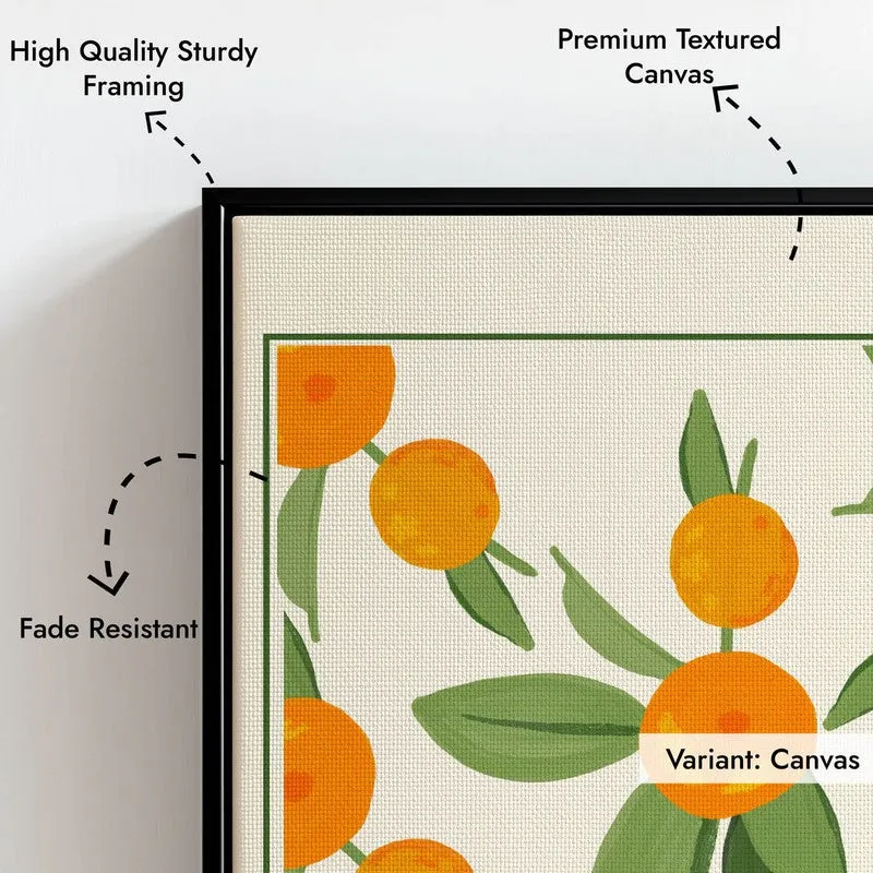 Citrus Aura Archival Canvas Wall Art - Black media 7