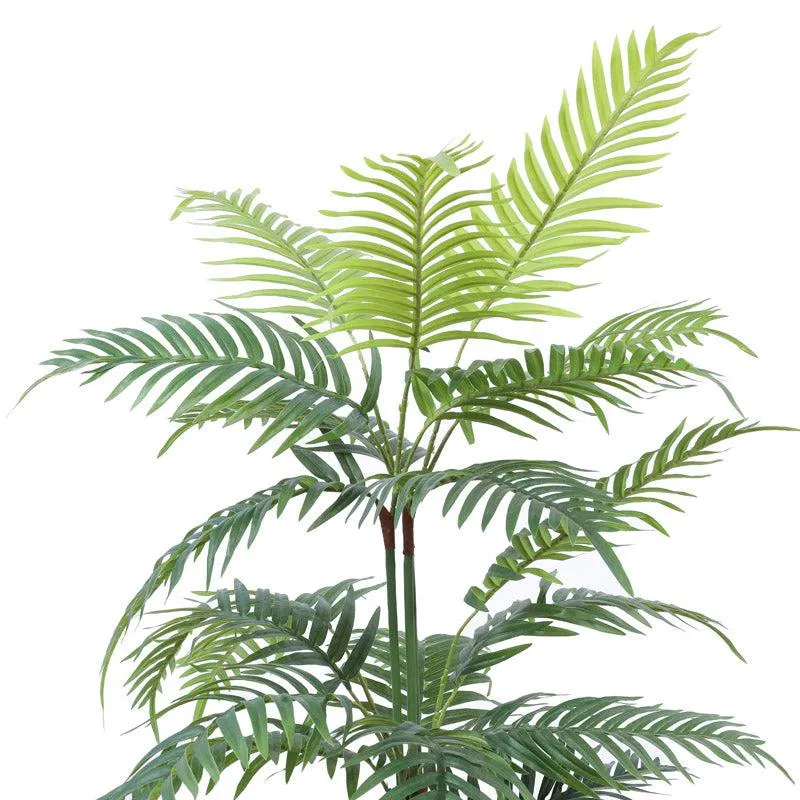 Artificial Realistic Areca Palm Plant With Black Plastic Pot - 3.9 Feet media 4