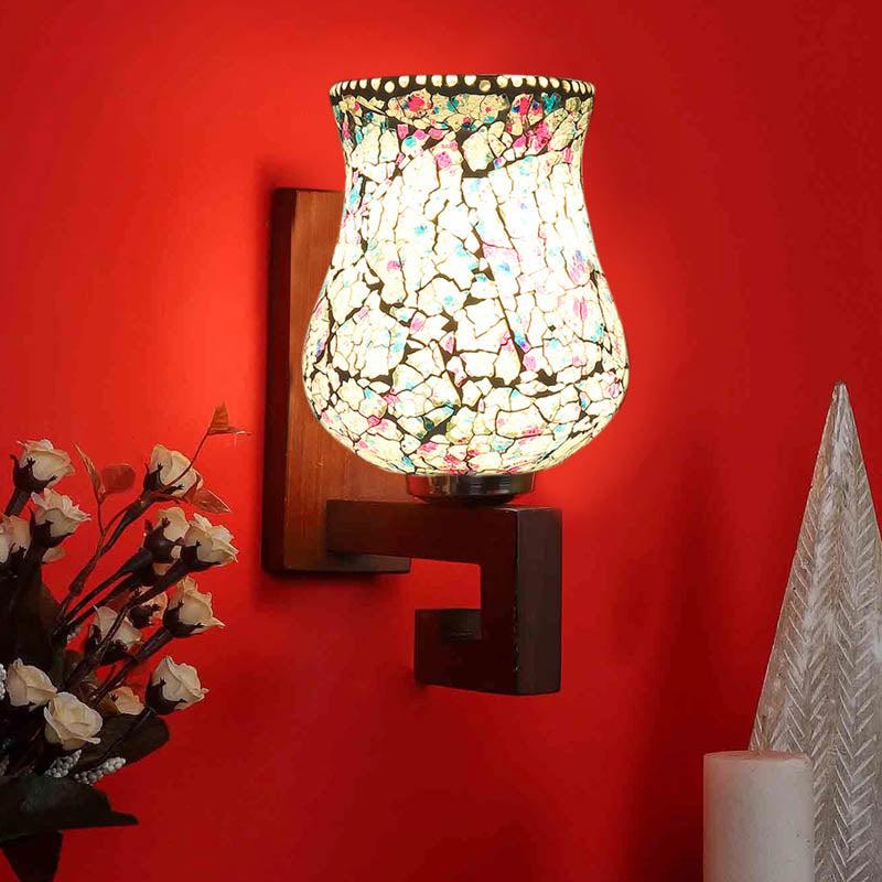Tessellae Mosaic Wooden Wall Lamp