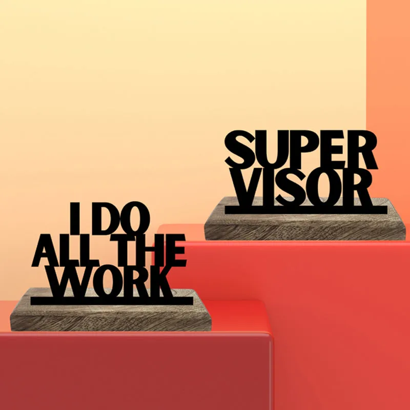 Supervisor Typography Showpiece - Set Of Two media 3