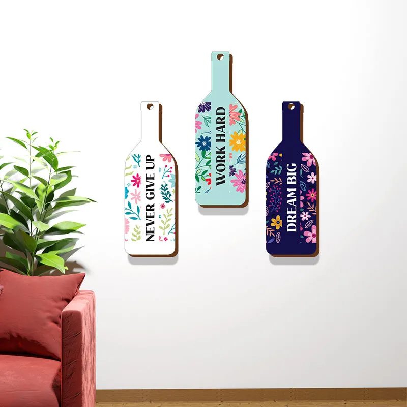 The Aspire Trio Wood MDF Wall Hanging - Set Of Three media 1