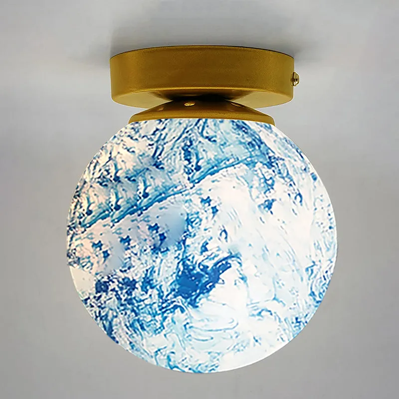 Palantir Glass Ceiling Lamp - Blue media 4