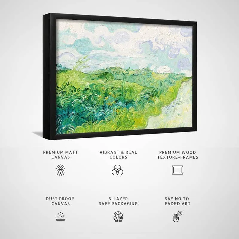 Green Wheat Fields Of Auvers By Vincent Van Gogh - Black Frame media 3