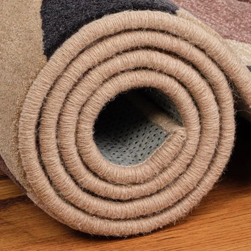 Elpenor Hand Tufted Geometric Wool & Nylon Carpet - Brown media 4