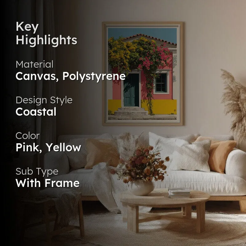 Calira Canvas Wall Painting With Brown Frame media 2