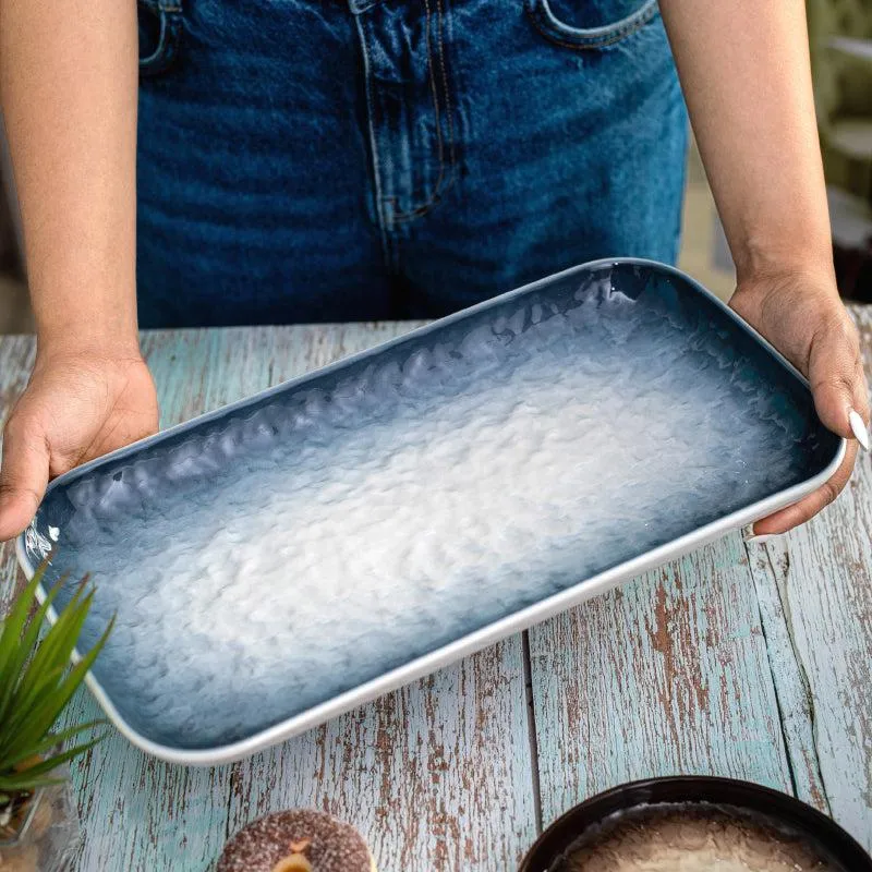 Nomura Rectangle Porcelain Platter - Blue media 3