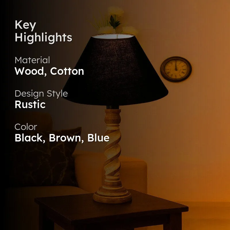 Modera Zelo Wooden Table Lamp - Black media 2
