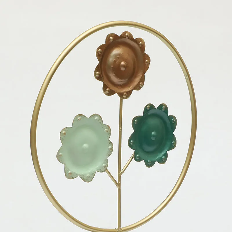 Steel & Petals Metal & Wood Showpiece media 4