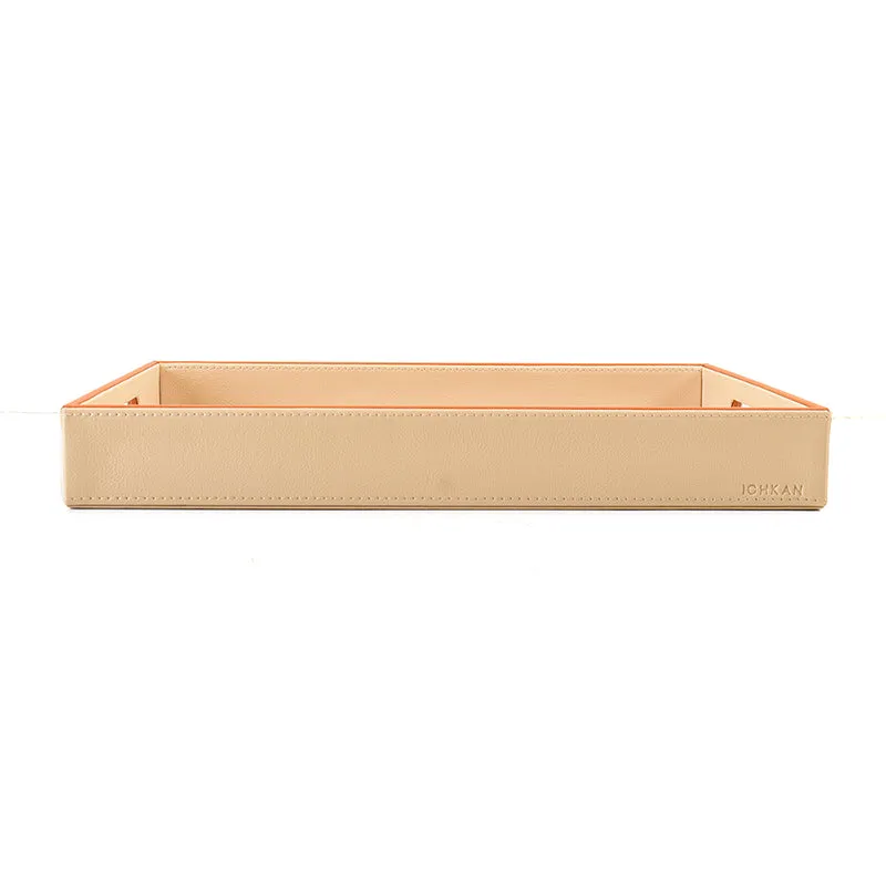Tisca Faux Leather Serving Tray (Beige) - Set Of Two media 4