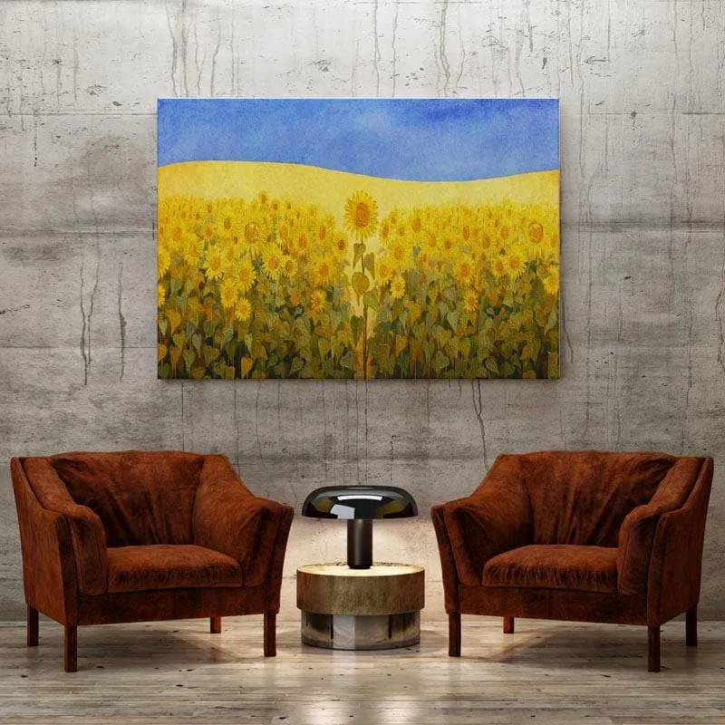 Field of Sunshine Canvas Wall Painting - Gallery Wrap media 3