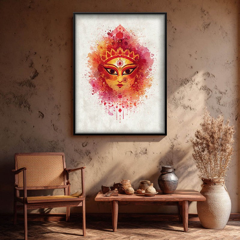 Powerful & Divine Maa Durga Archival Paper Wall Art