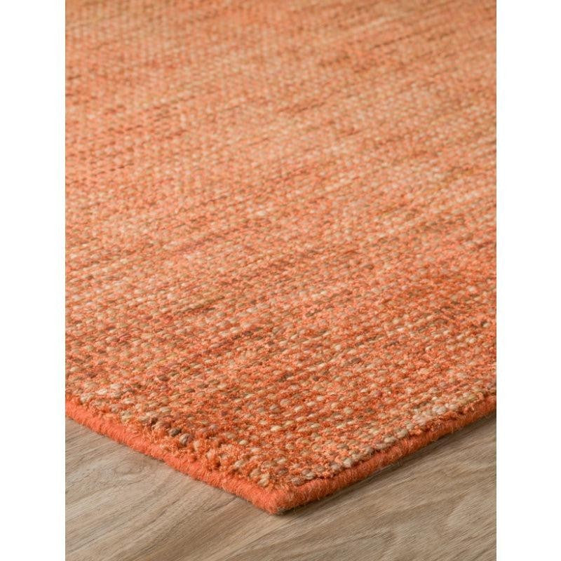 Thread Tale Hand Woven Wool Rug - Orange & Brown media 4