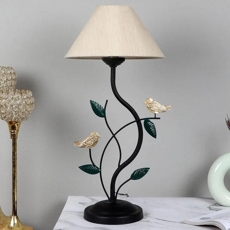 Leapo Twine Fabric Table Lamp - White,Black media 3