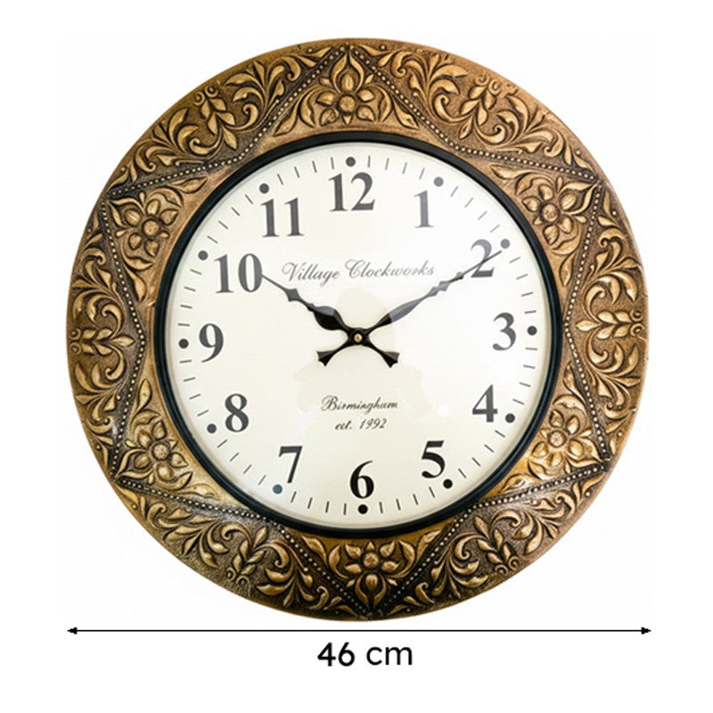 Fleur De Time Wood Wall Clock - Copper media 6