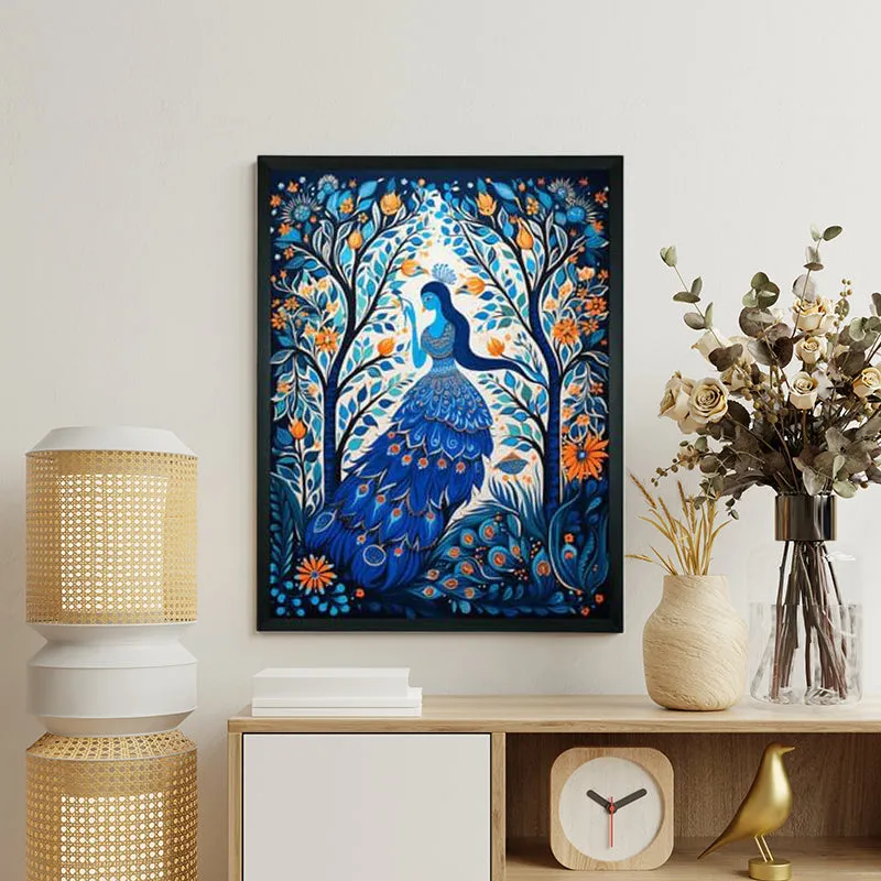Divine Lady Peacock Canvas Wall Art media 8