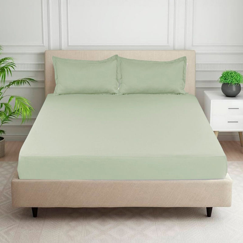 Cloud Drift Microfiber Bedsheet (Green) - 140 GSM