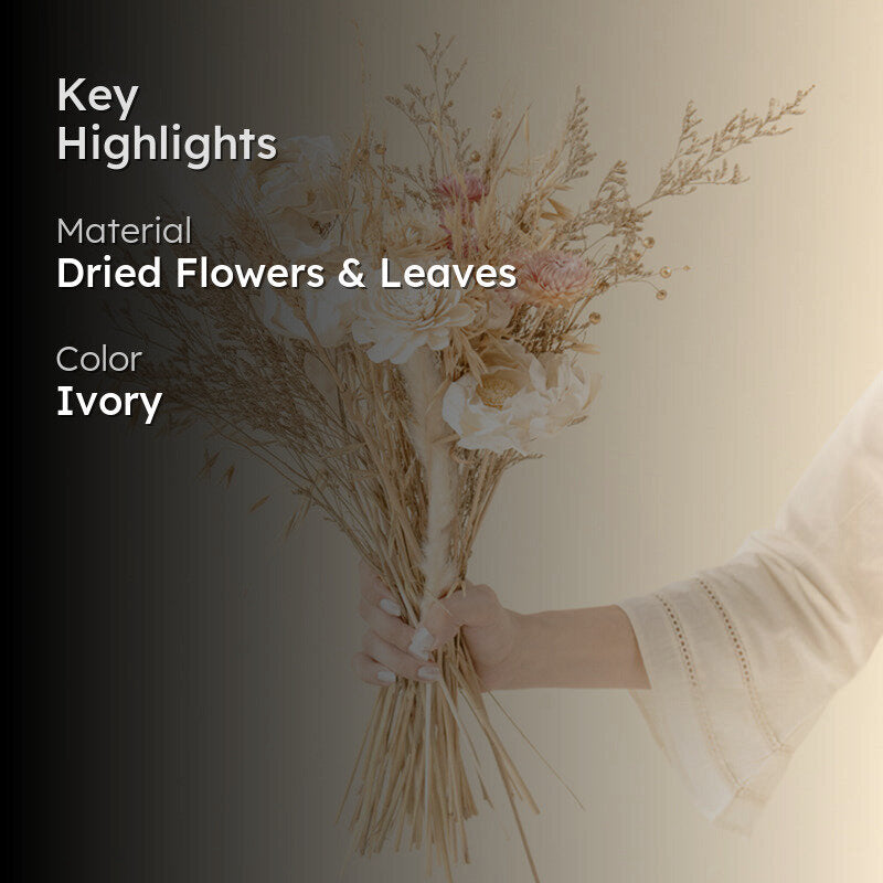 Ivory elegance Dried Flower Bunch media 2