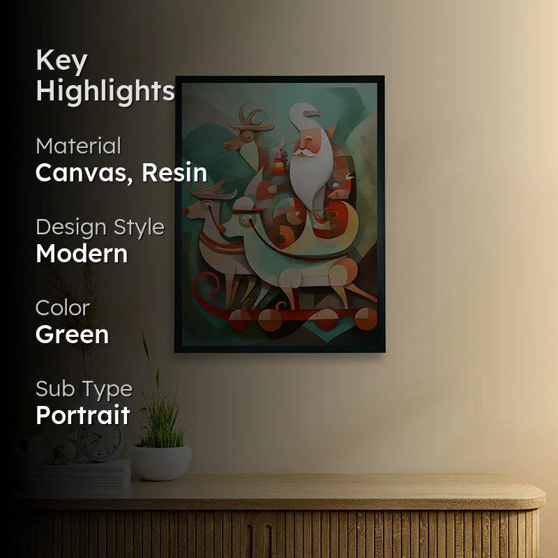 Whimsy Santa Canvas Wall Art media 2