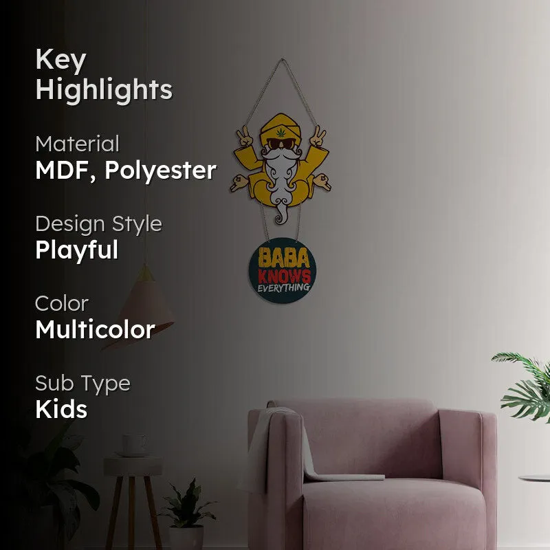 Baba Knows Polyester & MDF Wall Hanging media 2