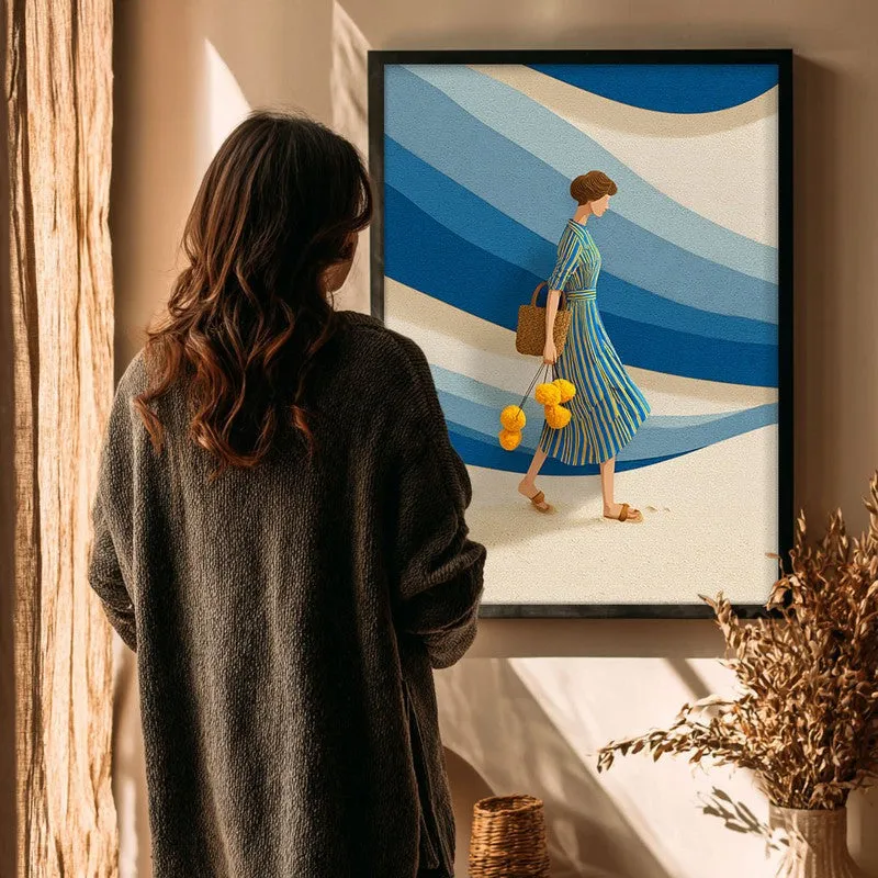 Esmora Travel Illustration Canvas Wall Painting With Black Frame media 4