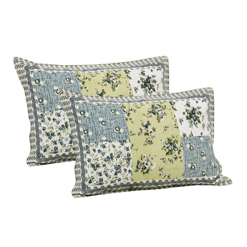 Buola Floral Cotton Bedsheet (Blue,Yellow) - 160 TC media 6