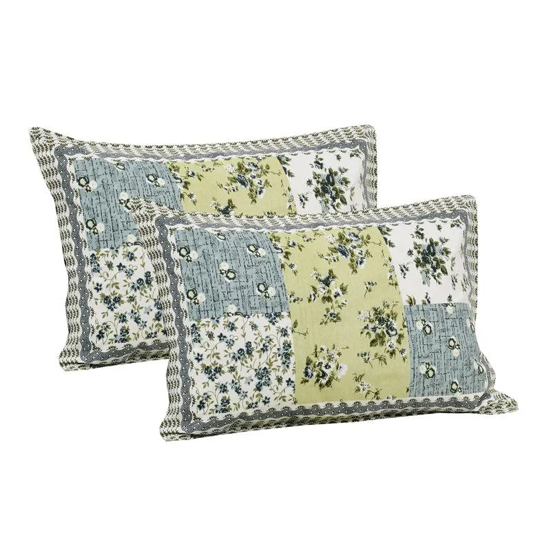 Buola Floral Cotton Bedsheet (Blue,Yellow) - 160 TC media 6