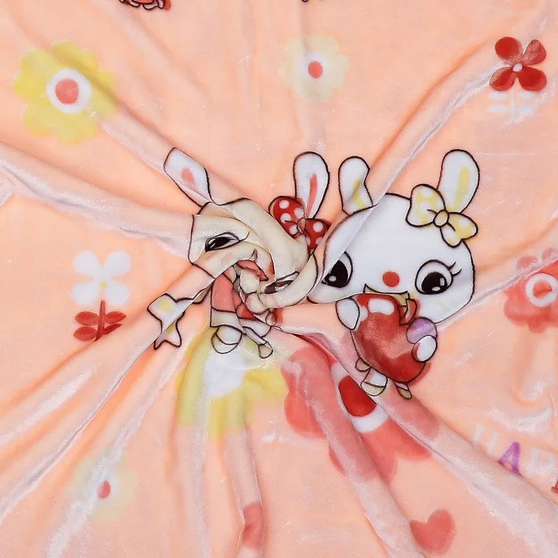 Monte Carlo Bunny Bliss Blanket (Peach) - 550 GSM media 6