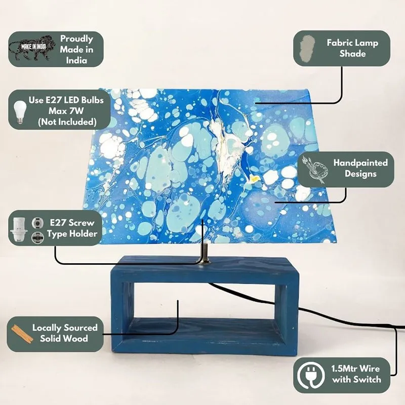 Marbling Sparkle Handpainted Fabric Table Lamp media 4