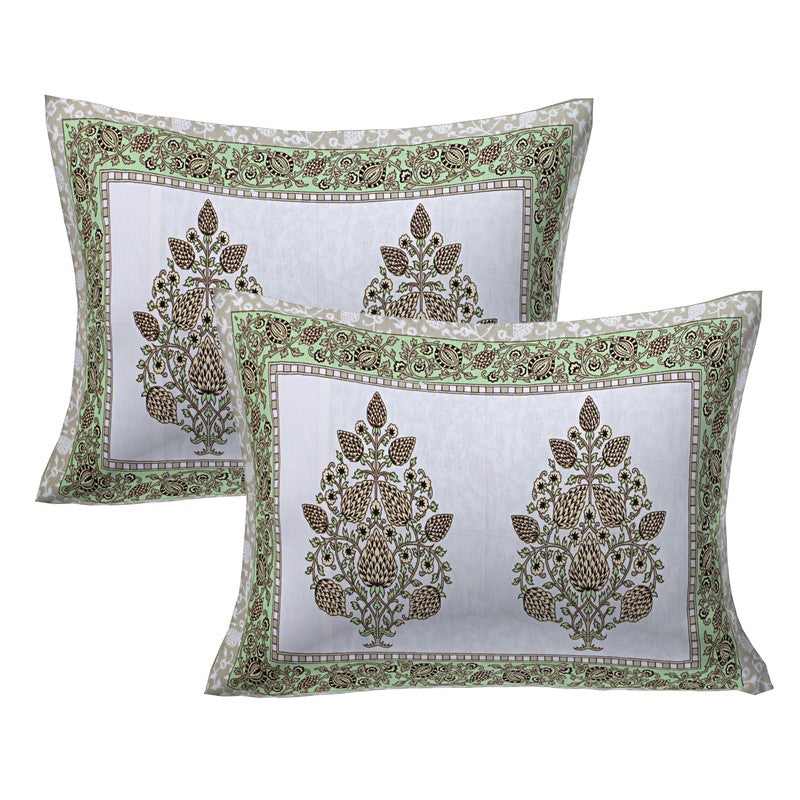 PetalRiwaaz Handblock Printed Cotton Bedsheet (Brown) - 400 TC media 5