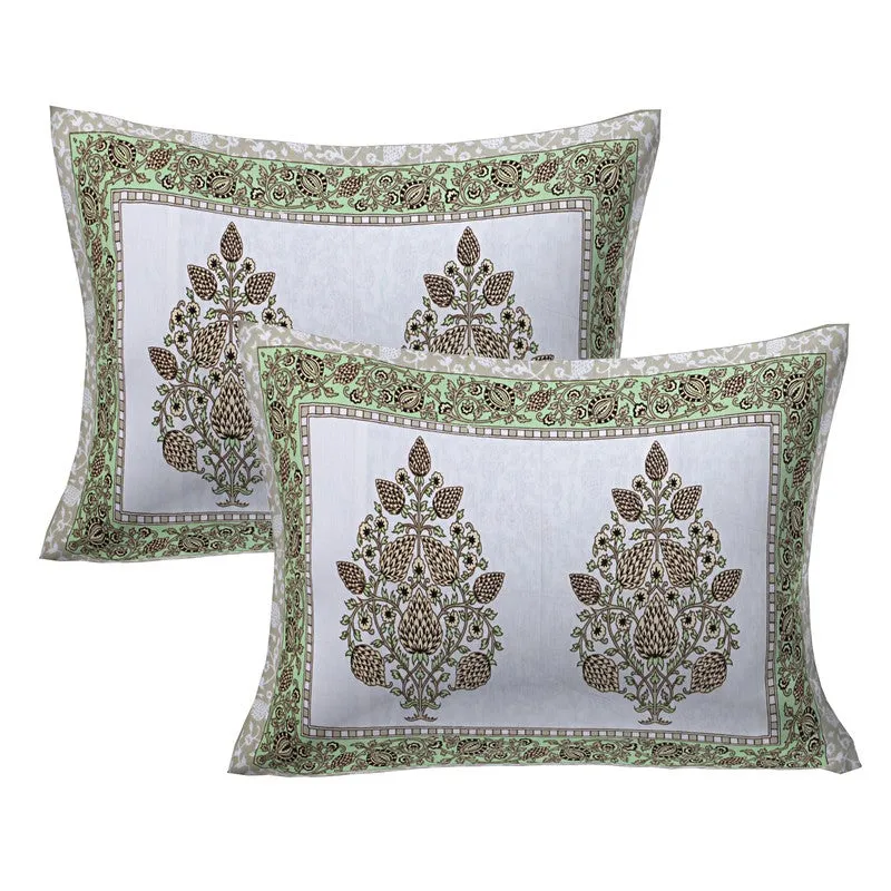 PetalRiwaaz Handblock Printed Cotton Bedsheet (Brown) - 400 TC media 5