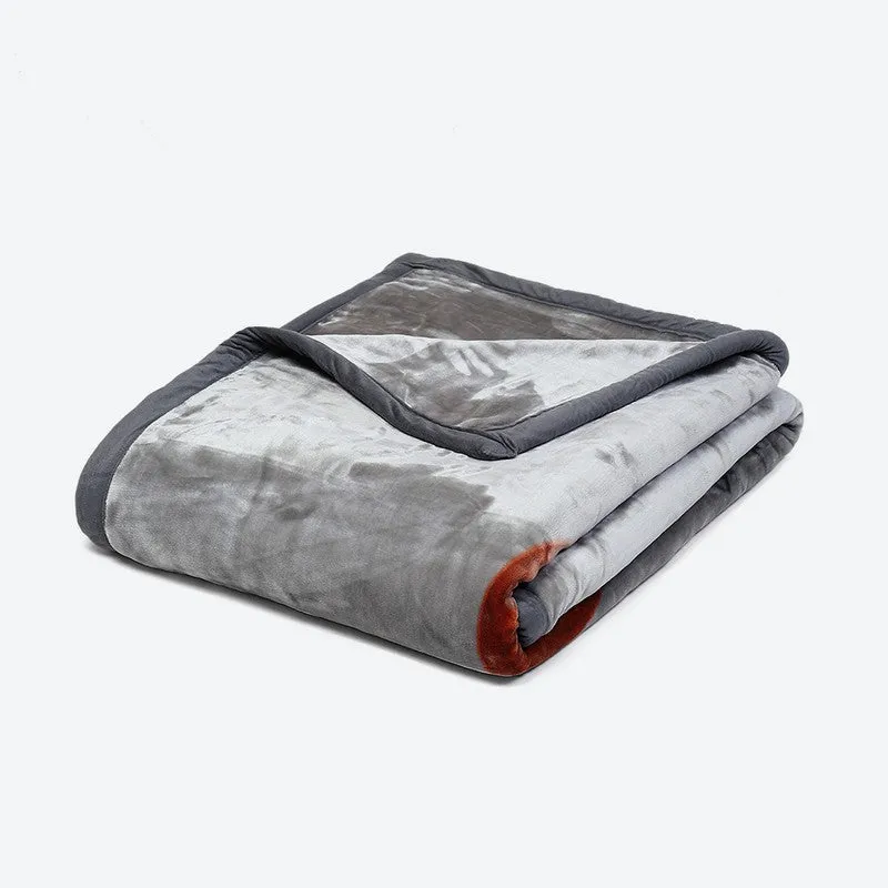 Monte Carlo Autumn Embrace Blanket Grey,Orange) - 600 GSM media 6