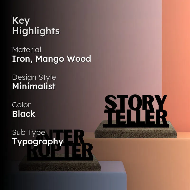 Story Teller Typography Showpiece - Set Of Two media 2