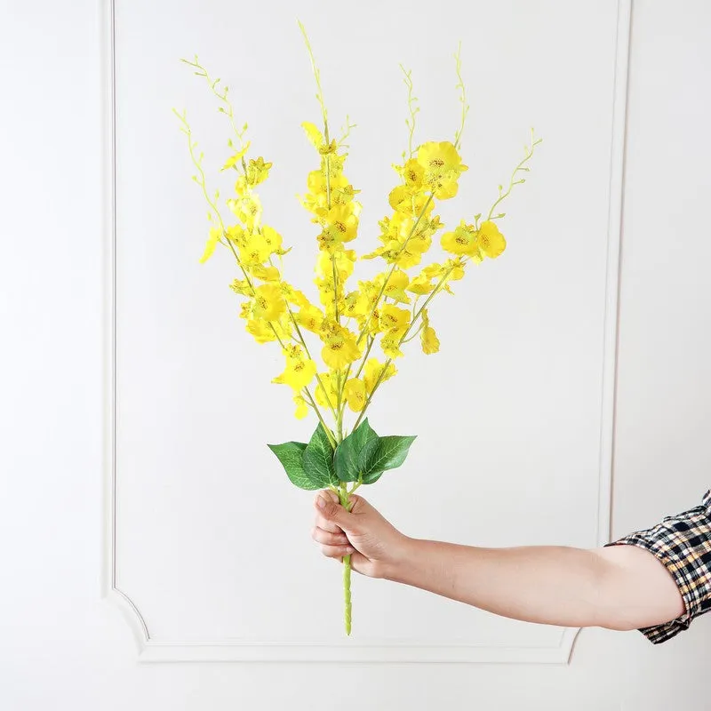 Cross Orchid Artificial Flowers - Yellow media 3