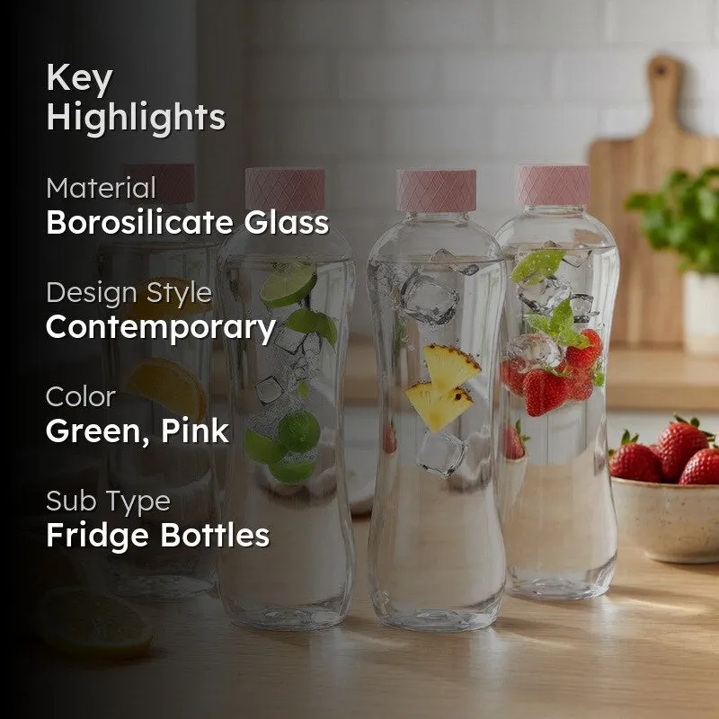 Rioware GoHydra Water Bottle (Green, Pink, 1000 mL Each) - Set Of Four media 2
