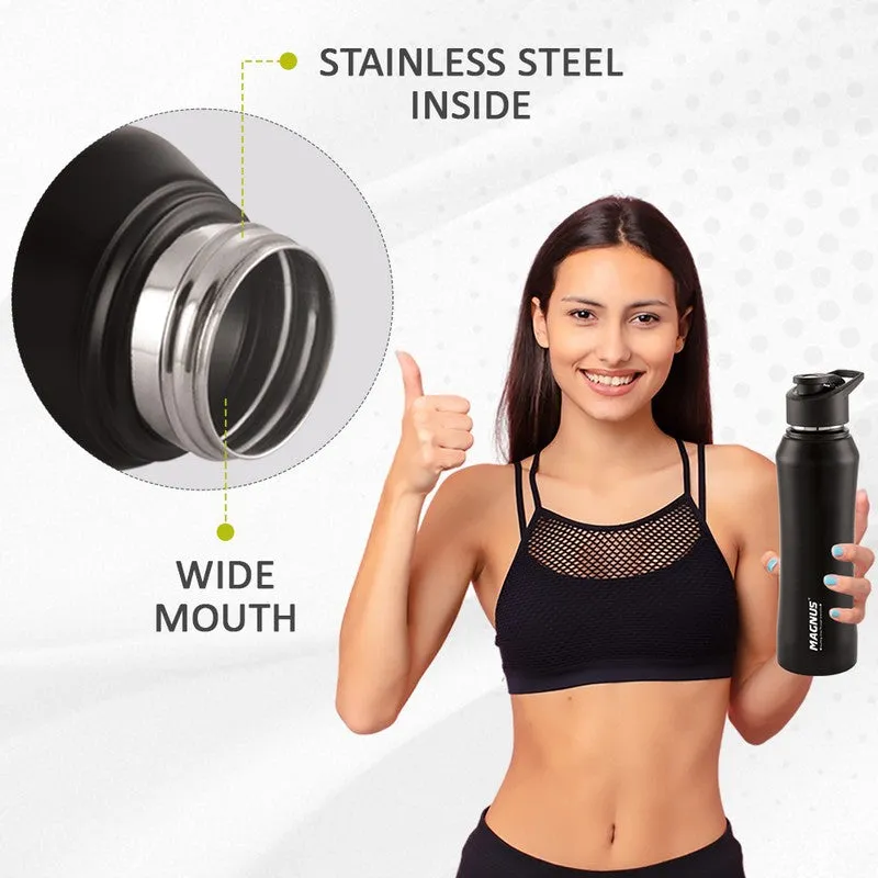 Fluxa Stainless Steel Water Bottle (Black) - 1000 mL media 6