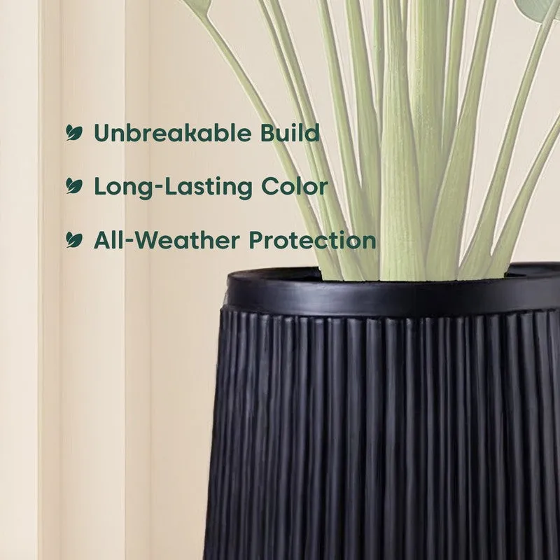 Amsterdam Muse Fiberglass Planter - Black media 6