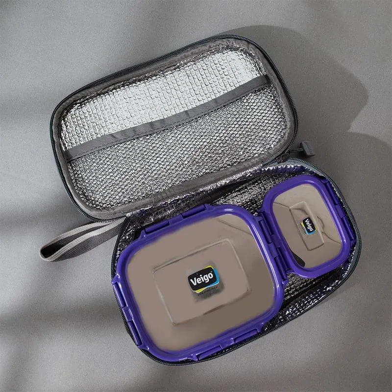 Delica Violet Lunch Box With Pouch (550/150 mL) - Two Piece Set media 4